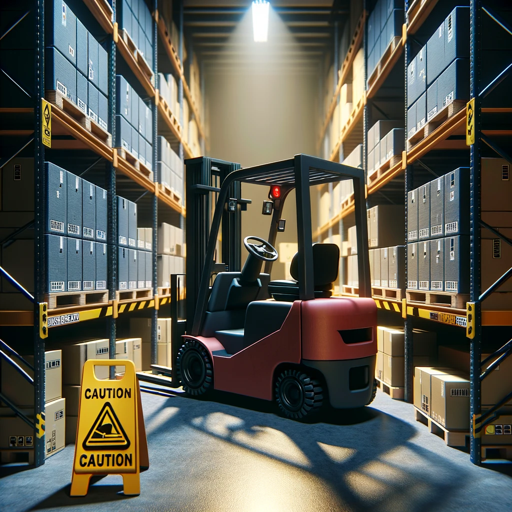 Forklift accident claim at work